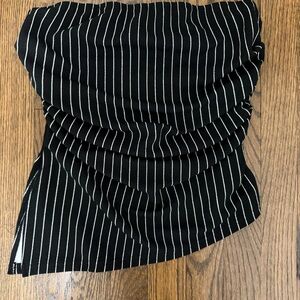 SHEIN Black and White Striped Tank Top